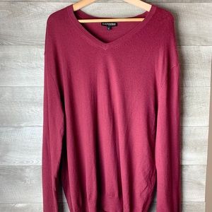 Express men’s v-neck long sleeve pullover sweater